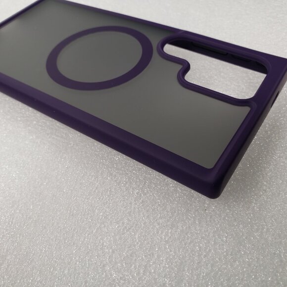 Torras Magnetic Samsung Galaxy S24 Ultra Case, MagSafe, Shockproof Purple Matte - Picture 10 of 12
